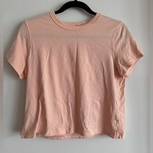 Lululemon Classic Fit Cotton Blend Shirt, Peach Satin